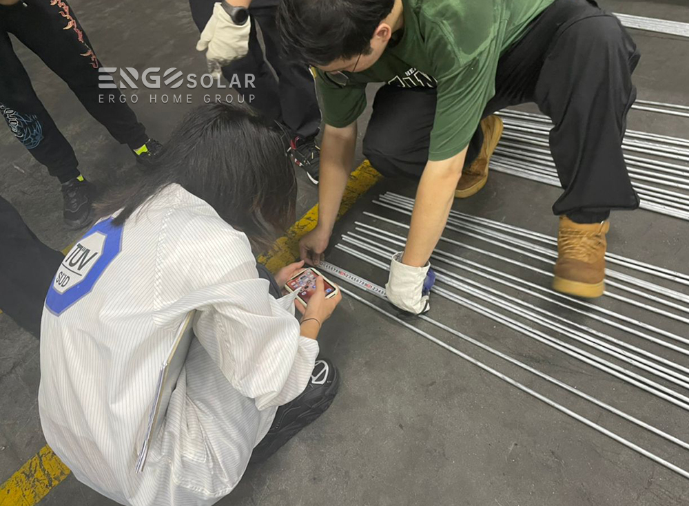 Inspecition for 16MW ACHERAS pv solar mounting system